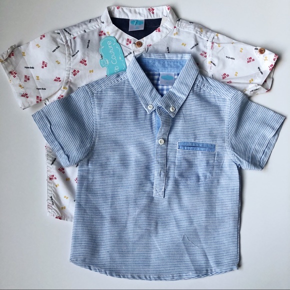 Crib Couture Shirts & Tops Pair Of Toddler Boy Dress Shirts Poshmark